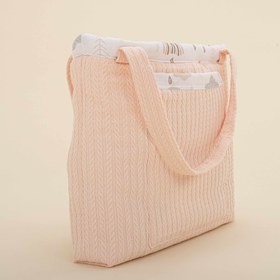 Resim Bebek Bakım Çantası - Somon Örgü - Yeşil Gökkuşağı 