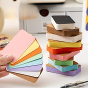 Resim Boş Hafıza Kartı Seti | 50 Adet Kraft Kağıt Çalışma Kartı (7x4cm) | Yaprak Halkalı | Taşınabilir Flip İndeks Kartları | Notlar/Ders Ödevleri/Öğretme İçin İdeal 