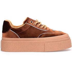 Resim Guja 25k330 Kadın Hakiki Deri Klasik Sneaker Kahverengi Kahverengi 