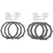 Resim Cf Moto Debriyaj Balatası 3 Kalın 3 İnce 10 Tırnak 450sr/250sr 