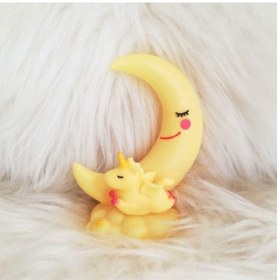 Resim Sarı Unicorn Renk Değiştiren Ay Lamba Çok Renkli 