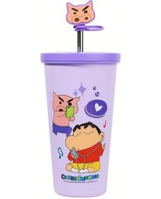 Resim Willowhaven Mor 316 Paslanmaz Çelik Minimalist Matara Sevimli Karakter Çizgi Desen 