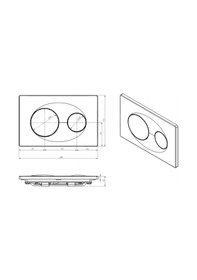 Resim Serel Gömme Rezervuar Kumanda Paneli P40 P400120 (Metal Kaplama) - Parlak Krom 