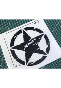 Resim Deeb Army Yamaha Xmax Yıldız Sticker Etiket Mat Siyah 2 Adet 