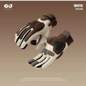 Resim Bisiklet Eldiveni Açık Sürme Kalınlaşmış Anti-çizik Aşınma 