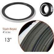 Resim CARSESUAR Atlas Lyon Lastik Yanağı Beyaz - Siyah Yanak 13jant 