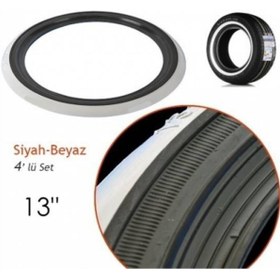 Resim CARSESUAR Atlas Lyon Lastik Yanağı Beyaz - Siyah Yanak 13jant 