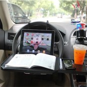 Resim Ally Sd-1508 Araba Dizüstü Bilgisayar Laptop Standı Katlanabilir Araba Masası-siyah 