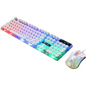 Resim Cbtx Kablolu Arkadan Aydınlatmalı Katlanır Klavye Mouse Seti 