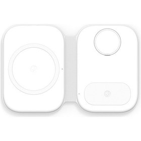 Resim Reedark F20 Manyetik Katlanır 3'lü 15w Hızlı Kablosuz Şarj İstasyonu, Telefon Saat Ve Kulaklıklar İçin 