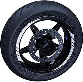 Resim Reflektif Beyaz [Gri] Moto GP İç Jant Şeridi Sticker 