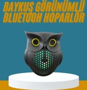 Resim Techno Stock Baykuş Görünümlü Işıklı Bluetooth Speaker Bluetooth Hoparlör 