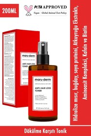 Resim Maruderm saç tonik | biotin & kafein dökülme karşıtı saç toniği sağlıklı uzamaya yardımcı 200 ml | vegan 