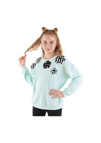 Resim Denokids Mshb&g Çiçekler Kız Çocuk Mint Sweatshirt Çok Renkli 