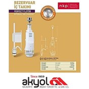 Resim Nkp Basmalı Perfect Flatörlü Rezervuar İç Takım Beyaz 