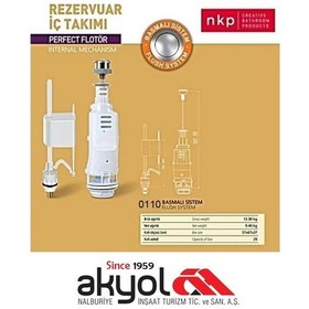 Resim Nkp Basmalı Perfect Flatörlü Rezervuar İç Takım Beyaz 