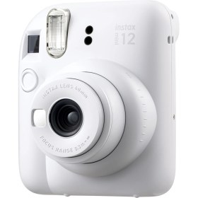 Resim Instax Mini 12 Beyaz Fotoğraf Makinesi ve Şeffaf Kılıf Seti 