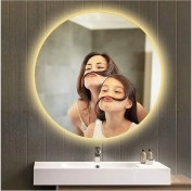 Resim Global Led Mirror 70X70 Ledli Ayna Banyo Aynası Günışığı LED 70 cm 