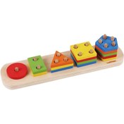 Resim Nessiworld 1013-SKC Chiva, Beşgenli Geometik Şekiller - Ahşap 