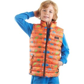 Resim Ahengim Erkek Çocuk Dinozor Baskılı Trend Şişme Yelek Ak216263 Turuncu 