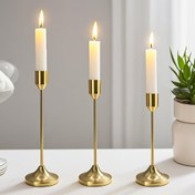 Resim 3 Parça Altın Pirinç Mumluk Seti, Vintage Modern Dekoratif Merkez Süsü, Şömine Üstü, Nikah Törenleri, Noel Partileri, Ev Hediyesi ve Mutfak Masası Aksesuarları İçin (Mumlar Dahil Değildir), Yemek Masası İçin Mumluk Seti, Uzun Mumluk, Pirinç Şamdan, Mumluklar, Avrupa Mumluk, Dekorasyon için Mumluk, Vintage Beyaz Mumluk, Asılmış Mumluk, Klasik Mumluk, Mumluk Merkez Parçası, Dekoratif Mumluklar, Duvar Aplik Mumluk, Mum Tutucular, Mum Tabanı, Estetik Mumluk, Rustik Mumluk Dekor, 