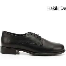 Resim Gön Siyah Bağcıklı Hakiki Deri Oxford Ayakkabı siyah 