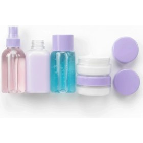Resim SÜS Mey Ithalat® 5 Parça Seyahat Banyo Seti 30 ml Şeffaf Taşınabilir Şişe Seti 