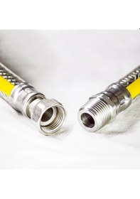 Resim 100 Cm Doğal Gaz Flex Ocak Fırın Hortumu Şartnameye Uygun Yeni Tip Örgülü 