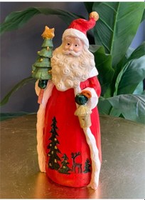 Resim Fenerli Çam Ağaçlı Noel Baba Dekor Hs691-1 