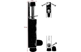 Resim ŞENEL Yapı Market 12 Adet Kutu Azm Frenli Basmalı Kapı Stoperi Tampon Siyah 