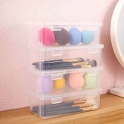 Resim Toz geçirmez Şeffaf Makyaj Fırça Saklama Kutusu - Kapaklı Taşınabilir Seyahat Çantası, Göz Farı, Kaş Kalemi ve Tırnak Araçları için Uygun, Dayanıklı Plastik Saklama Kutusu, Kendin Yap El Sanatları ve Takı Yapımı için Mükemmel 