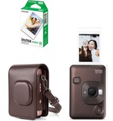 Resim Fujifilm Instax Mini LiPlay Hybrid Deep Bronze Fotoğraf Makinesi 10'lu Film Liplay Uyumlu Çantalı Set 