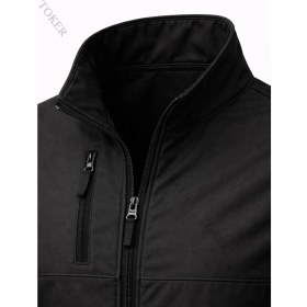 Resim Toker Tekstil Softshell Yelek Su Geçirmez Kolsuz Siyah Günlük Kullanım İçin Basic Model 