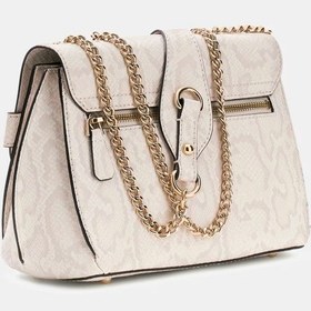 Resim Guess Serenova Animal-print Kadın Omuz Çantası Hwkg8091210 Krem 