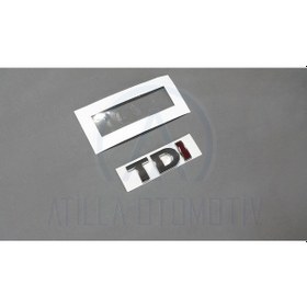 Resim Volkswagen Touareg 7L 2003-2010 Tdi Bagaj Yazisi Tek Kirmizi 560725713 