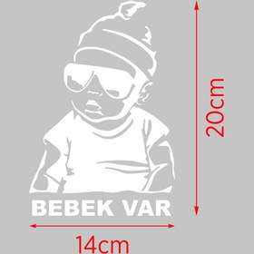 Resim MIGNATIS Arabada Bebek Var Araba Sticker - Oto Sticker - Araba Sticker - 20 cm 