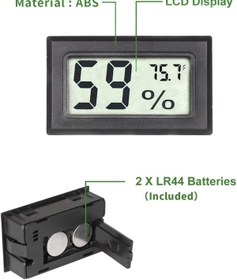 Resim VipDeluXe (12 Paket) Mini Küçük Higrometre Termometre, Fahrenheit (℉) 