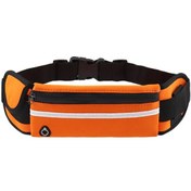 Resim Hombey Spor Bel Çantası, Su Şişesi Tutucu, Akıllı Telefon Cepi, Yansıtıcı Bantlı, Kadın Erkek Uyumlu, Koşu Bisiklet Turizm İçin Turuncu Nilon Bel Çanta Çok Renkli 