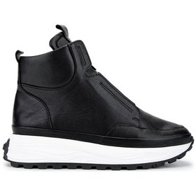 Resim Tamer Tanca Kadın Hakiki Deri Siyah Deri Casual Bot 775 309ks191 Bn Bot Sk24-25 Sıyah Dr Siyah 