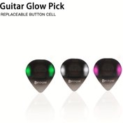 Resim Pickpal LED Işıklı Gitar Plektrenleri - 3 Renk, Değiştirilebilir Pil, Elektrikli & Akustik Gitarlar İçin Mükemmel - Benzersiz Hediye Fikri 