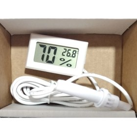 Resim Curetech Köşe Teknoloji Sıcaklık Nem Ölçer Higrometre Problu Mini Ctd 12E Dijital Termometre 