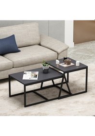 Resim Minimal 2'li Orta Sehpa - Antrasit Antrasit 