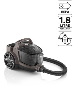 Resim Arzum AR4137 Focus Pro Cyclone Toz Torbasız Elektrikli Süpürge HEPA Filtreli 1.8L Toz Haznesi Toprak 
