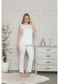 Resim Limissi 413 Mavi Hamile Lohusa Dantelli Pijama Tk 