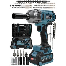 Resim Assur ASR111 21V 2.0Ah 800 Nm Şarjlı Somun Sıkma Bijon Sökme Mavi 