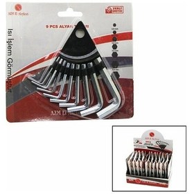 Resim 10 Parça Kartlı Alyan Anahtar Takım Seti120mm-no-1.5-10 5468 