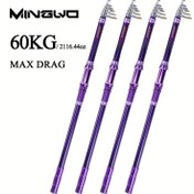 Resim MINGWO 60KG MAX DRAG Karbon Fiber Trolling Balıkçılık Çubukları - 2.1m, 2.4m, 2.7m, 3.0m, 3.6m | Hafif Eylem, Hızlı Eylem | Deniz Balıkçılığı, Plaj Balıkçılığı için İdeal 
