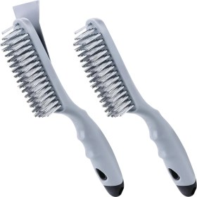 Resim Quueppty Paslanmaz Çelik Tel Fırça Seti 2 Adet, Güçlü Sap ve Metal Kazıyıcı Ile, Kaynak Cürufunu ve Pasını, Tozu Temizlemek Için (Yurt Dışından) 