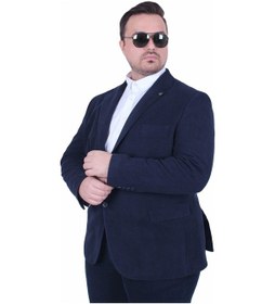 Resim Mocgrande Erkek Büyük Beden 4 Drop Blazer Şönili Ceket 500602 Lacıvert Lacivert 
