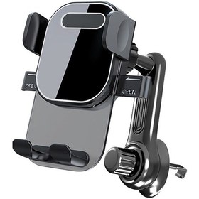 Resim Araç İçi Telefon Tutucu Havalandırma Klipsli 360 Döner Kıskaçlı Telefon Tutucu Siyah 